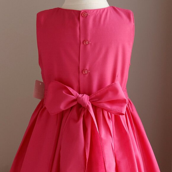 Smocked Pink Dress Size 6x Luli & Me Embroidery Vacation Party Spring Summer NWT - Picture 9 of 9